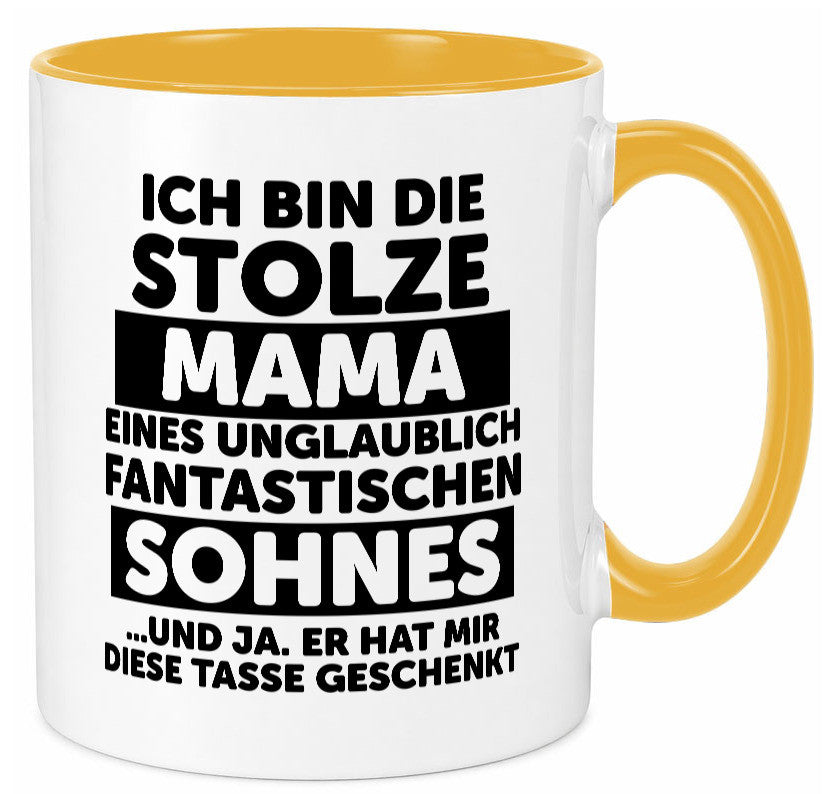 Stolze Mama | Fantastischer Sohn Beste Humor Familie Geschenkidee Tasse