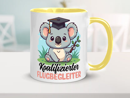 Koalifizierter Flugbegleiter | Steward Flughafen Geschenkidee Humor Tasse