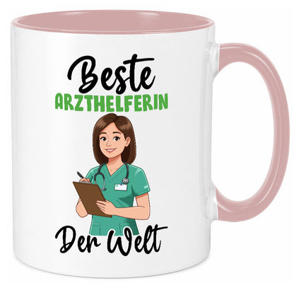 Beste Arzthelferin | Fachangestellte Medizin v2 Geschenkidee Humor Tasse