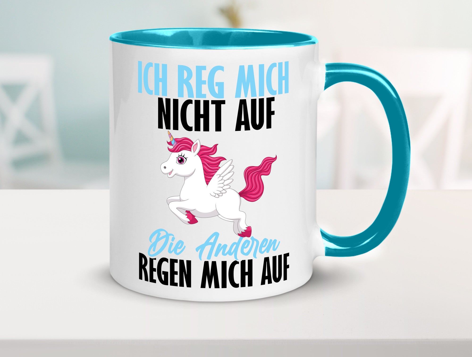 Ich reg mich nicht auf lustiger Spruch Geschenk Humor Geschenkidee Tasse
