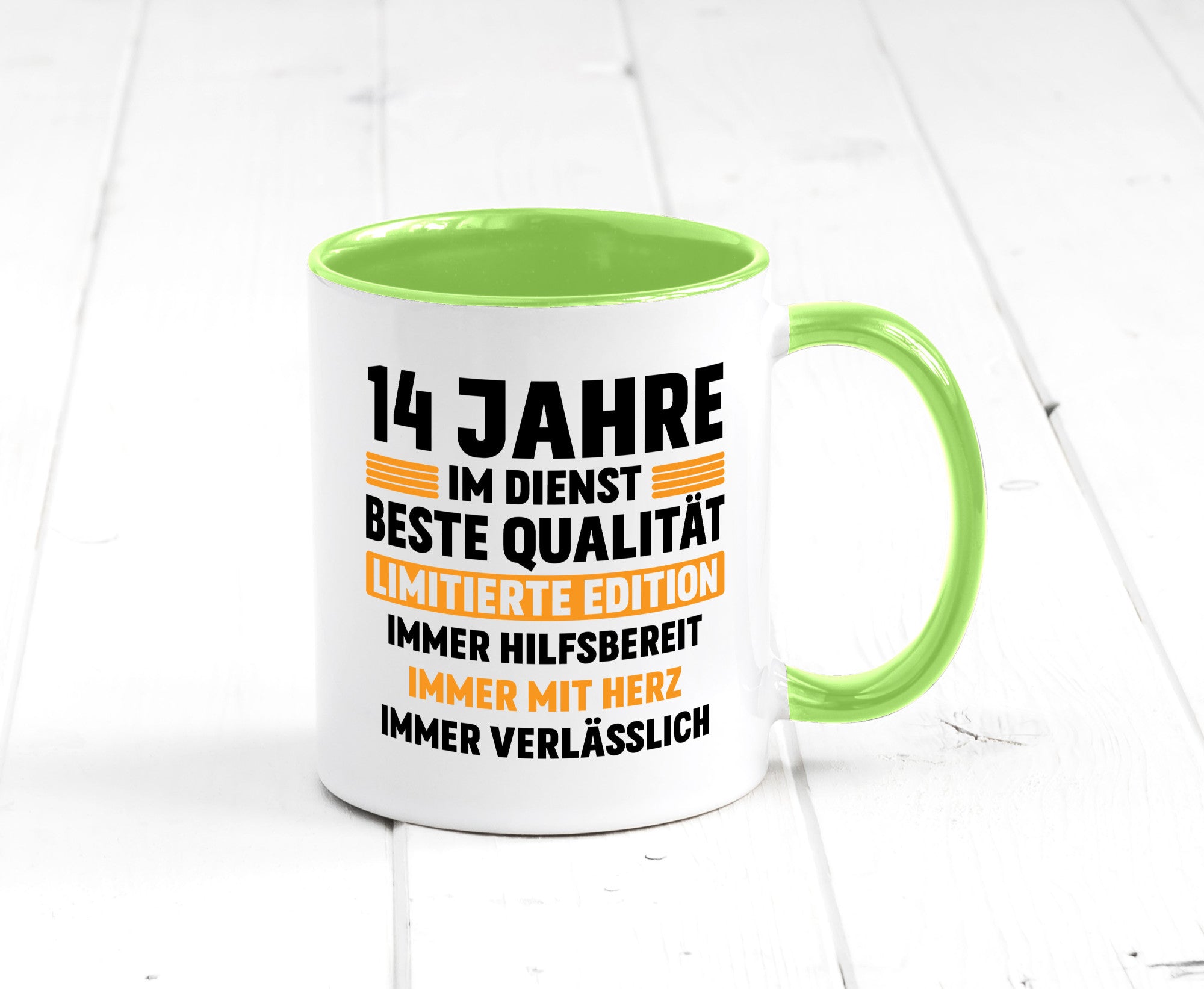 14 Jahre im Dienst | Jubiläum Arbeit v2 Geschenk Kollegen Büro lustiger Spruch
