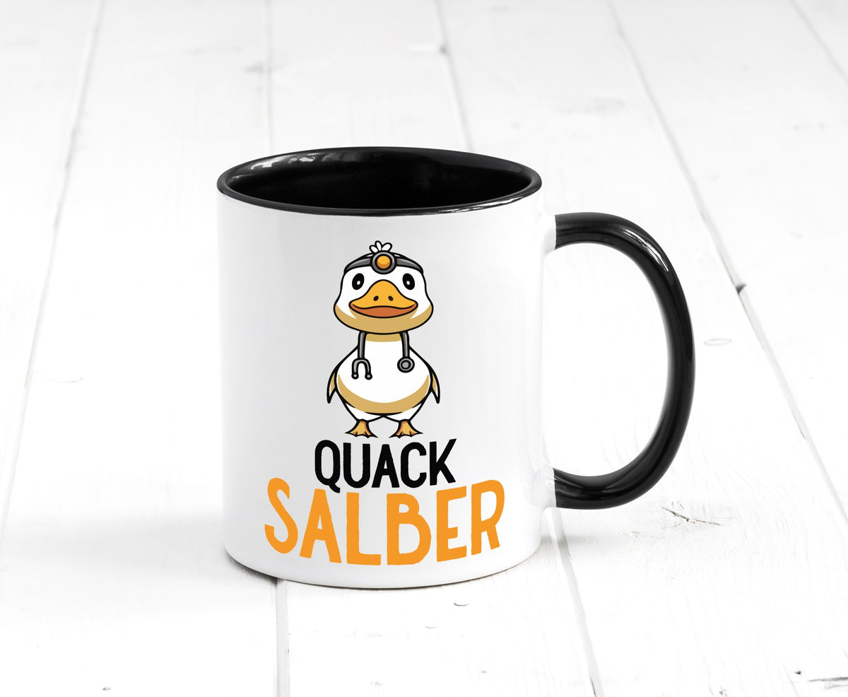 Quacksalber | witzige Ente Comic Arzt Ãrztin v2 Geschenkidee Humor Tasse