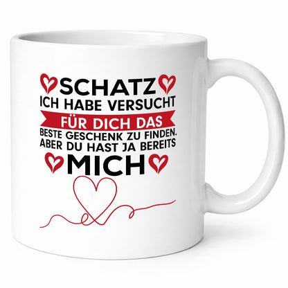 Das Beste Geschenk zu finden lustiger Spruch Humor Geschenkidee Tasse