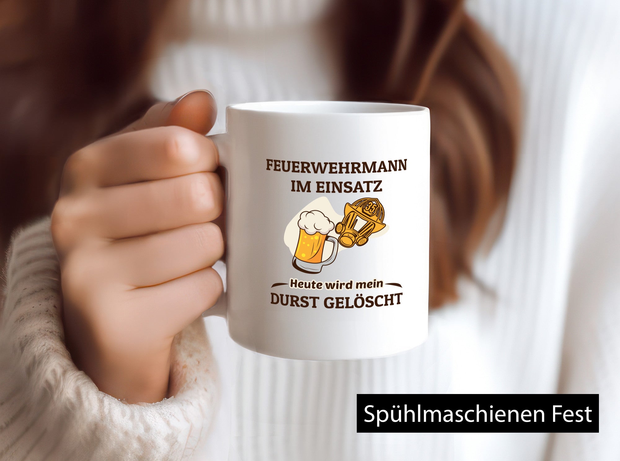 Heute wird mein durst gelöscht | Feuerwehrmann Bier lustiger Spruch Geschenk