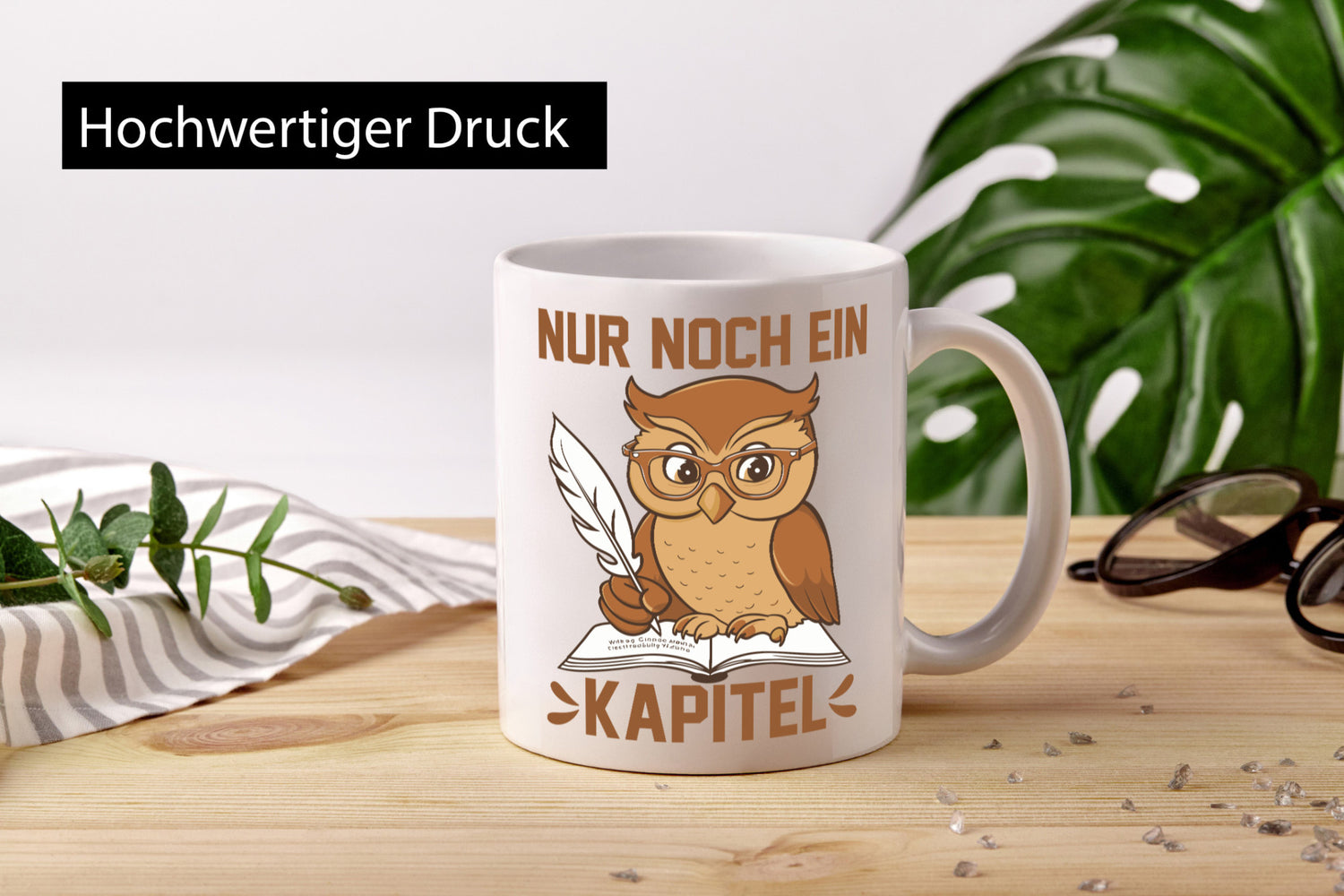 Nur noch ein Kapitel | Eule Geschenkidee Humor Tasse