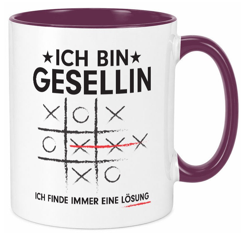 Löse Probleme: Gesellin | Handwerkerinnen Geschenkidee Humor Tasse