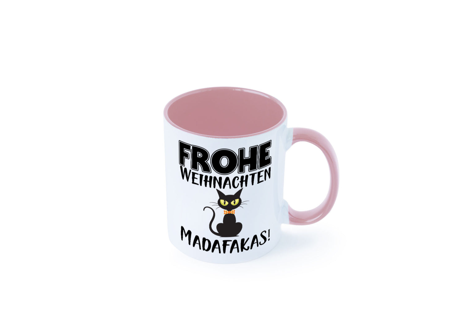 Frohe Weihnachten Madafakas! | Katze Tasse Vintage lustiger Spruch Geschenk