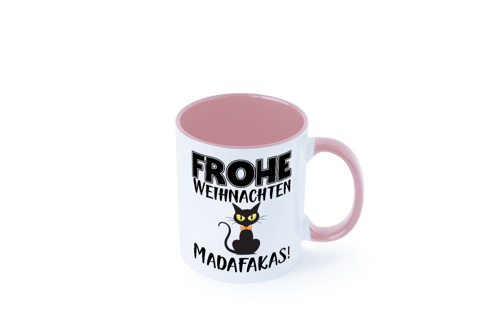 Frohe Weihnachten Madafakas! | Katze Tasse Vintage lustiger Spruch Geschenk