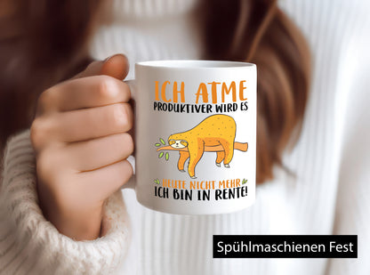 Ich bin in Rente! | Faultier Produktiv Ruhestand Humor Jubiläum Geschenkidee