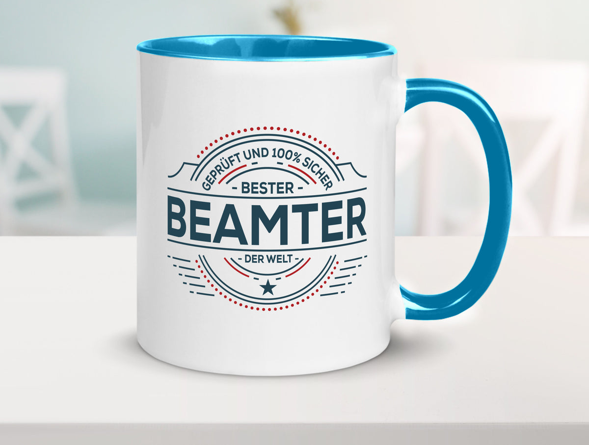 Geprüft und sicher: Beamter | Verbeamtung Dienst Humor Geschenkidee Tasse