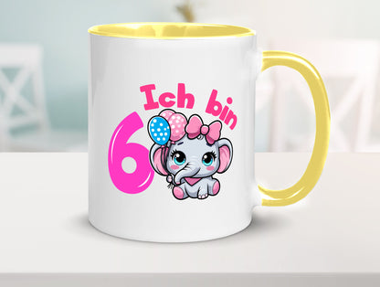 6. Geburtstag | 6 Jahre Elefant Mädchen Humor Geschenkidee Tasse