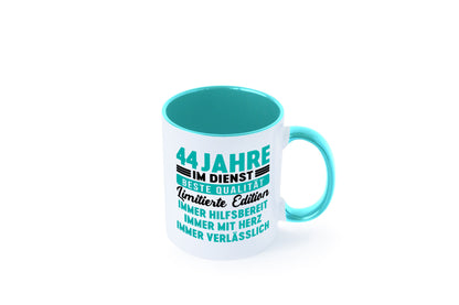 44 Jahre im Dienst | Jubiläum Arbeit v5 lustig Kollegen Büro Geschenk Tasse