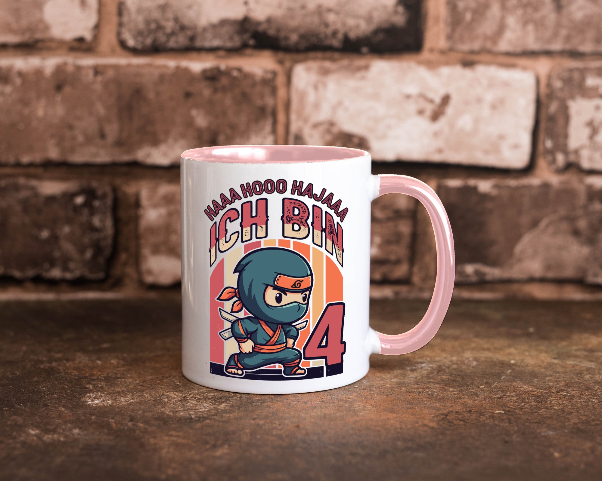 4. Geburtstag | Ninja Junge 4 Jahre lustiger Spruch Geschenk Geschenkidee Tasse