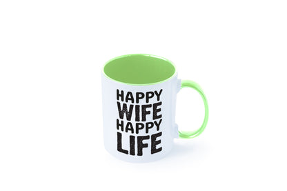 Happy Wife | Ehemann Tasse Ehefrau Humor Statement Geschenkidee