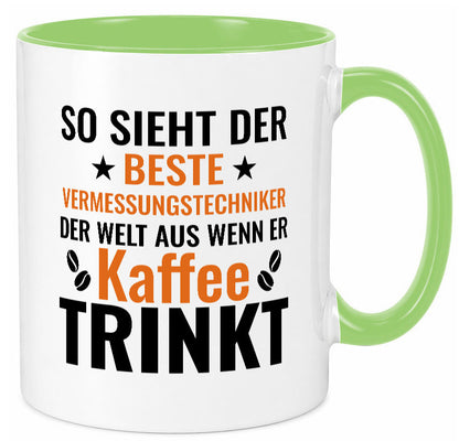 Kaffee trinkt: Vermessungstechniker | Techniker Geschenk Humor Geschenkidee