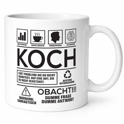 Achtung Probleme Koch | Chefkoch lustiger Spruch Geschenk Arbeit Kollegen Büro