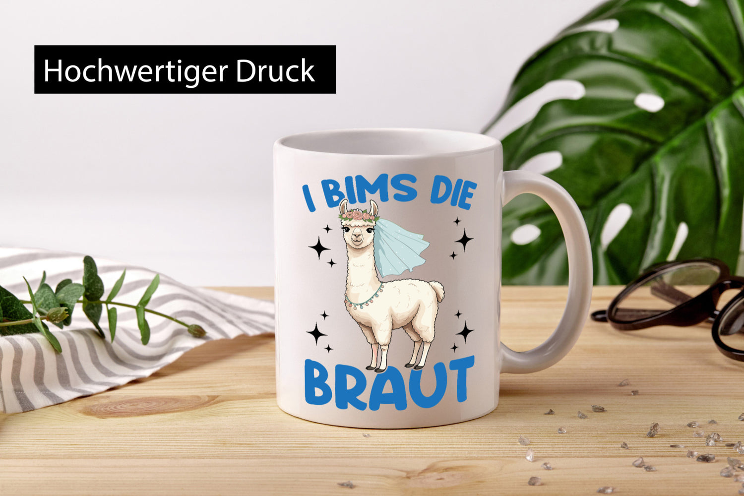 I Bims die Braut | Lama JGA Hochzeit lustig Humor Geschenkidee Geschenk Tasse