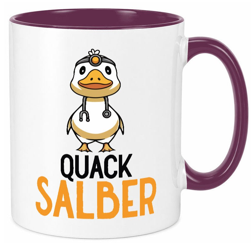 Quacksalber | witzige Ente Comic Arzt Ãrztin v2 Geschenkidee Humor Tasse