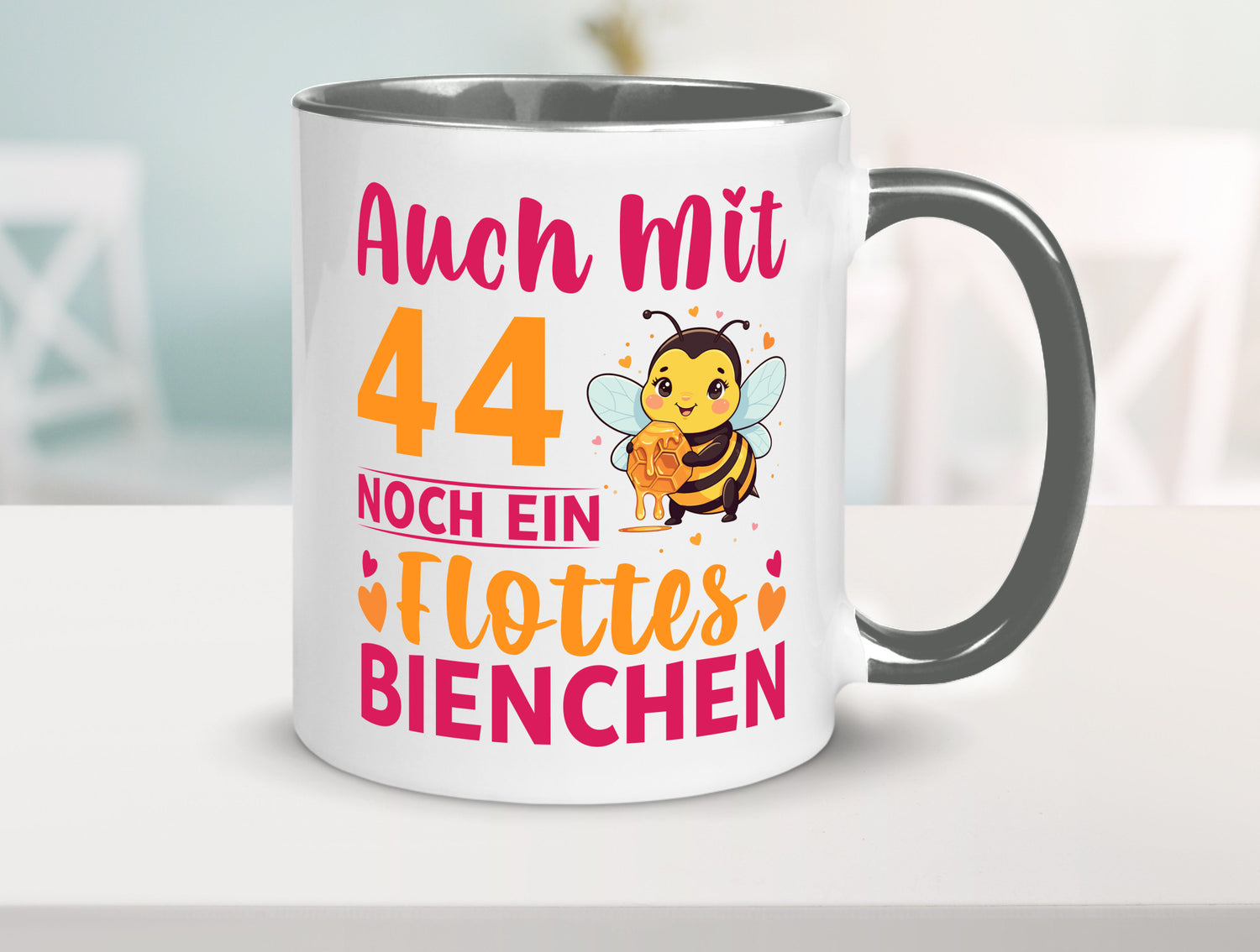 44. Geburtstag | Flottes Bienchen 44 Jahre Geschenkidee Humor Tasse