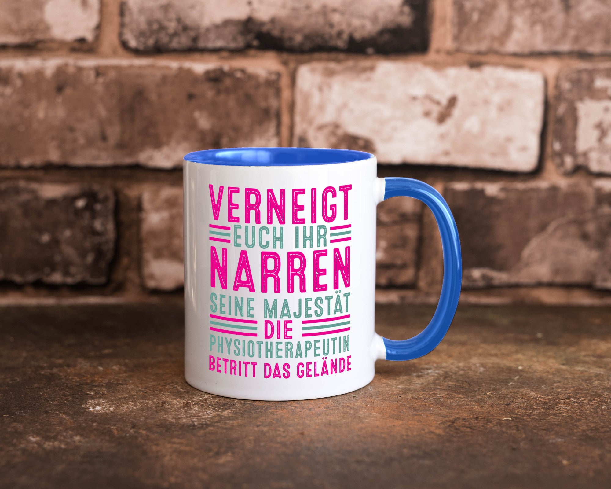 Verneigt euch: Physiotherapeutin Humor Geschenkidee Tasse