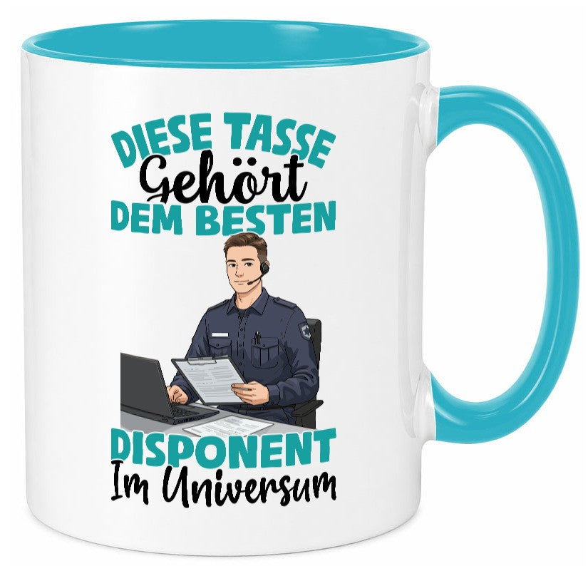 Im Universum: Disponent | Zuteiler Humor Geschenkidee Tasse