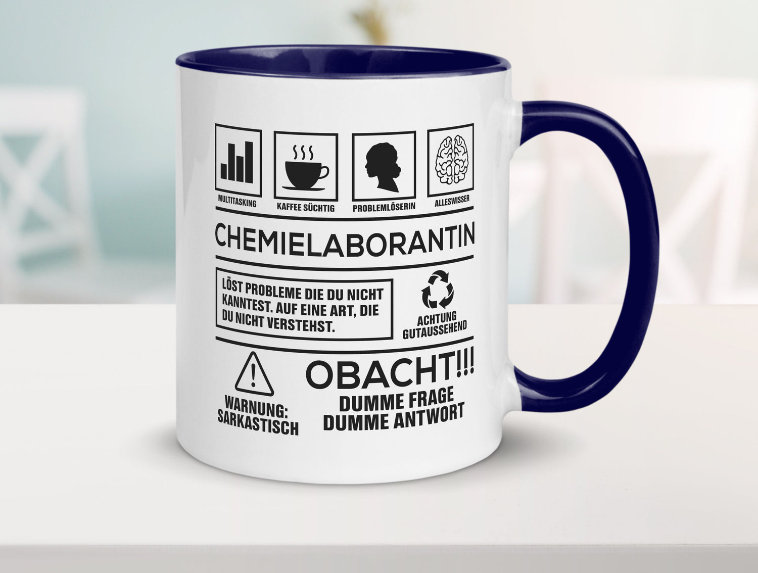Achtung Probleme Chemielaborantin | Laborantin Chemie Geschenk Humor