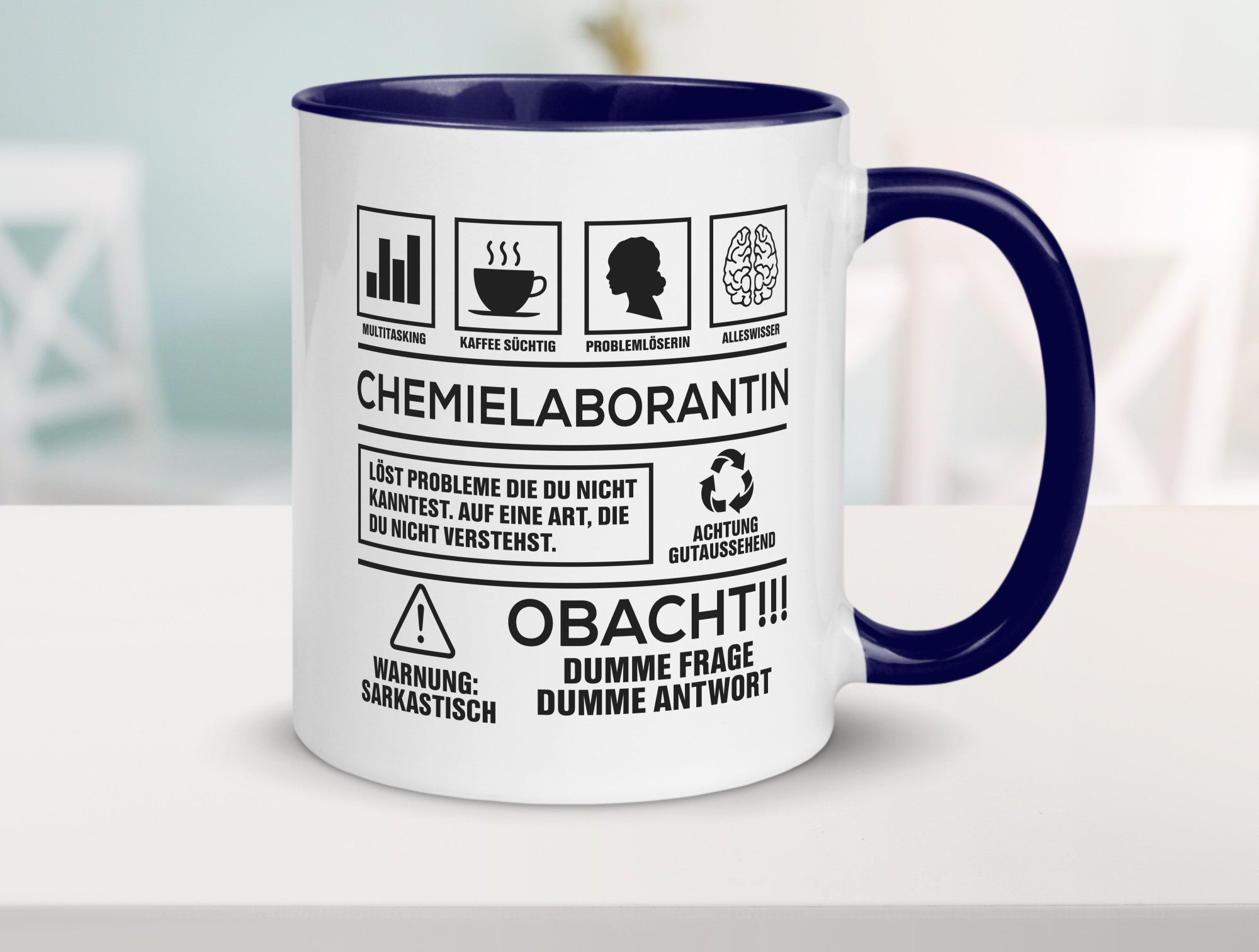 Achtung Probleme Chemielaborantin | Laborantin Chemie Geschenk Humor