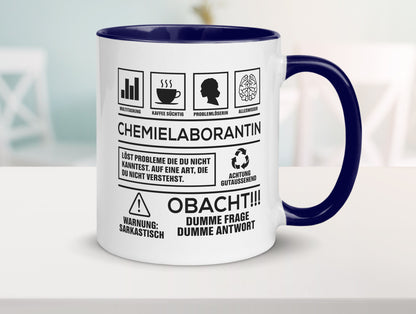 Achtung Probleme Chemielaborantin | Laborantin Chemie Geschenk Humor