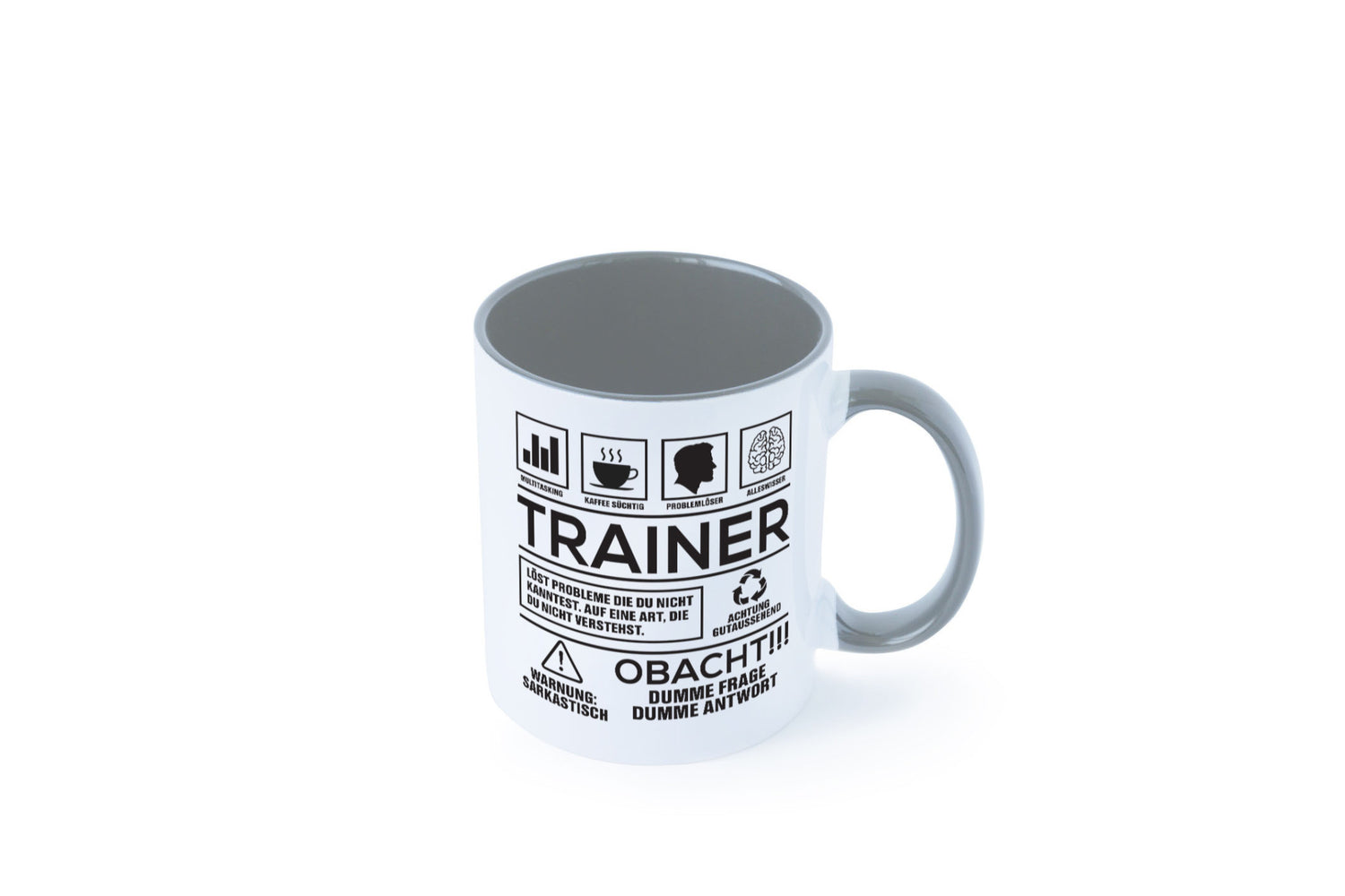 Achtung Probleme Trainer | Verein Sport lustig Humor Geschenkidee Geschenk Tasse