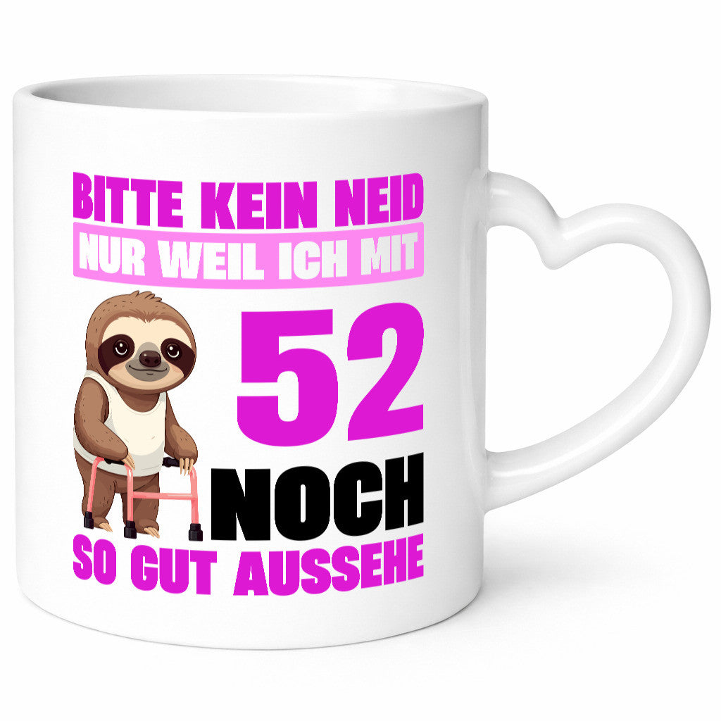 52. Geburtstag | Bitte kein neid Faultier 52 Jahre lustig Geschenkidee Geschenk