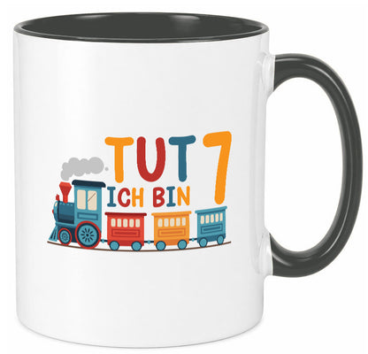 7. Geburtstag | 7 Jahre Eisenbahn Zug junge Humor Geschenkidee Tasse