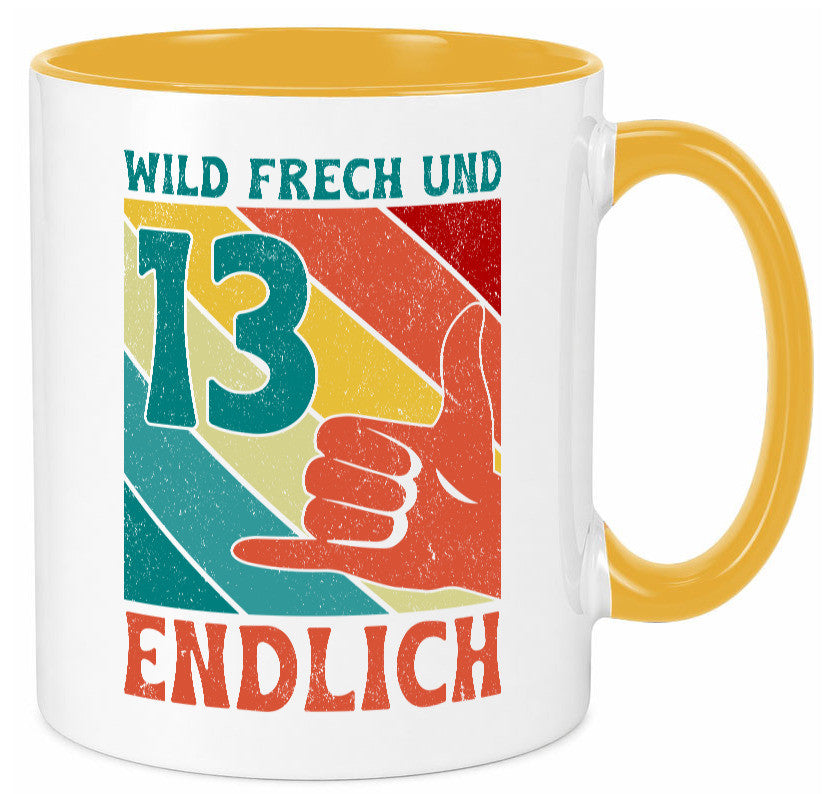 13. Geburtstag | 13 Jahre Wild und Frech Humor Geschenkidee Tasse