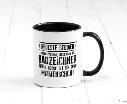 Neuste Studien: Bauzeichner | Zeichner Humor Geschenkidee Tasse