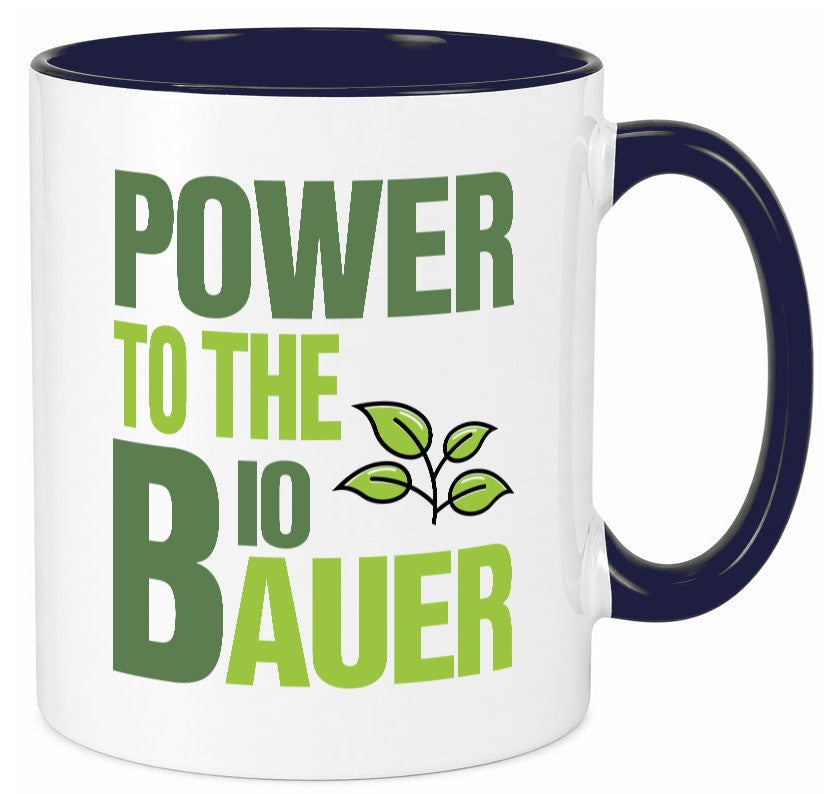 Bio Bauer Power | Landwirt Tasse Bauernhof Spruch lustig Humor Geschenkidee