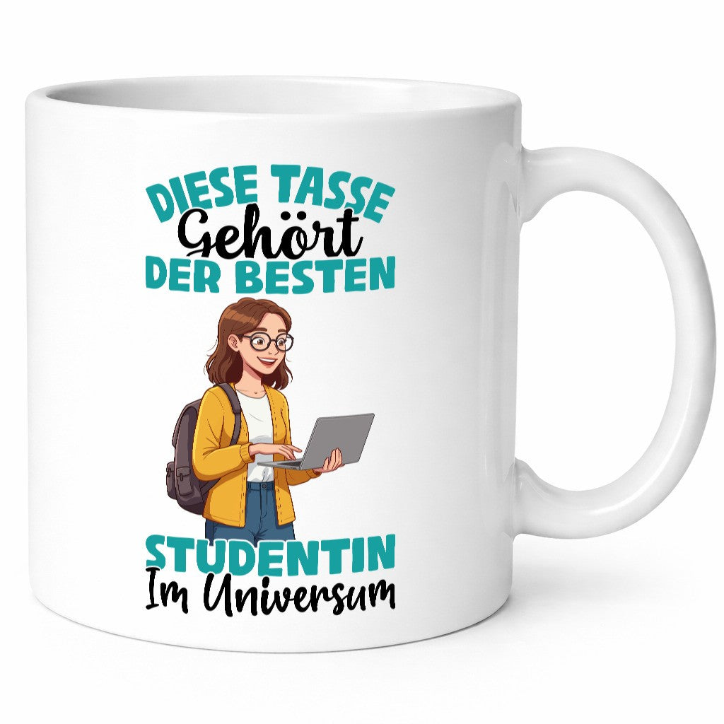 Im Universum: Studentin | Uni Studium Universität Geschenk Humor Geschenkidee Tasse