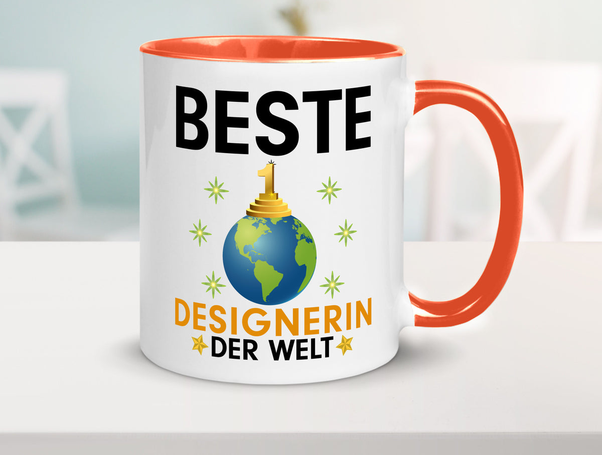 Welt Beste Designerin | Mode lustiger Spruch Geschenk Humor Geschenkidee Tasse