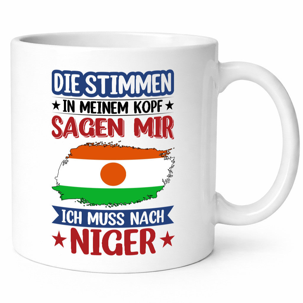 Niger | Urlaub Stimmen in meinem Kopf Traumland Humor Geschenkidee Tasse