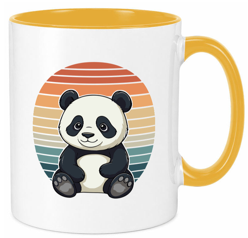Panda Bär | Retro Vintage sunset v2 lustiger Spruch Geschenk Humor Geschenkidee Tasse