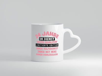 24 Jahre im Dienst | Jubiläum Arbeit v11 Geschenkidee Kollegen Büro Humor Tasse