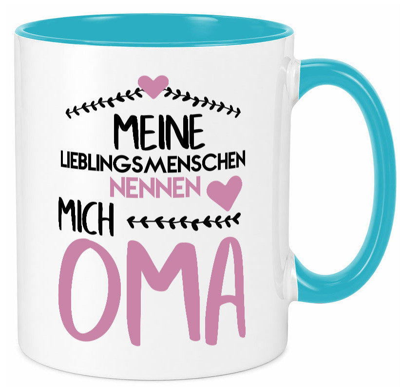 Oma Tasse | Lieblingsmenschen Großmutter Herzen lustiger Spruch Geschenk