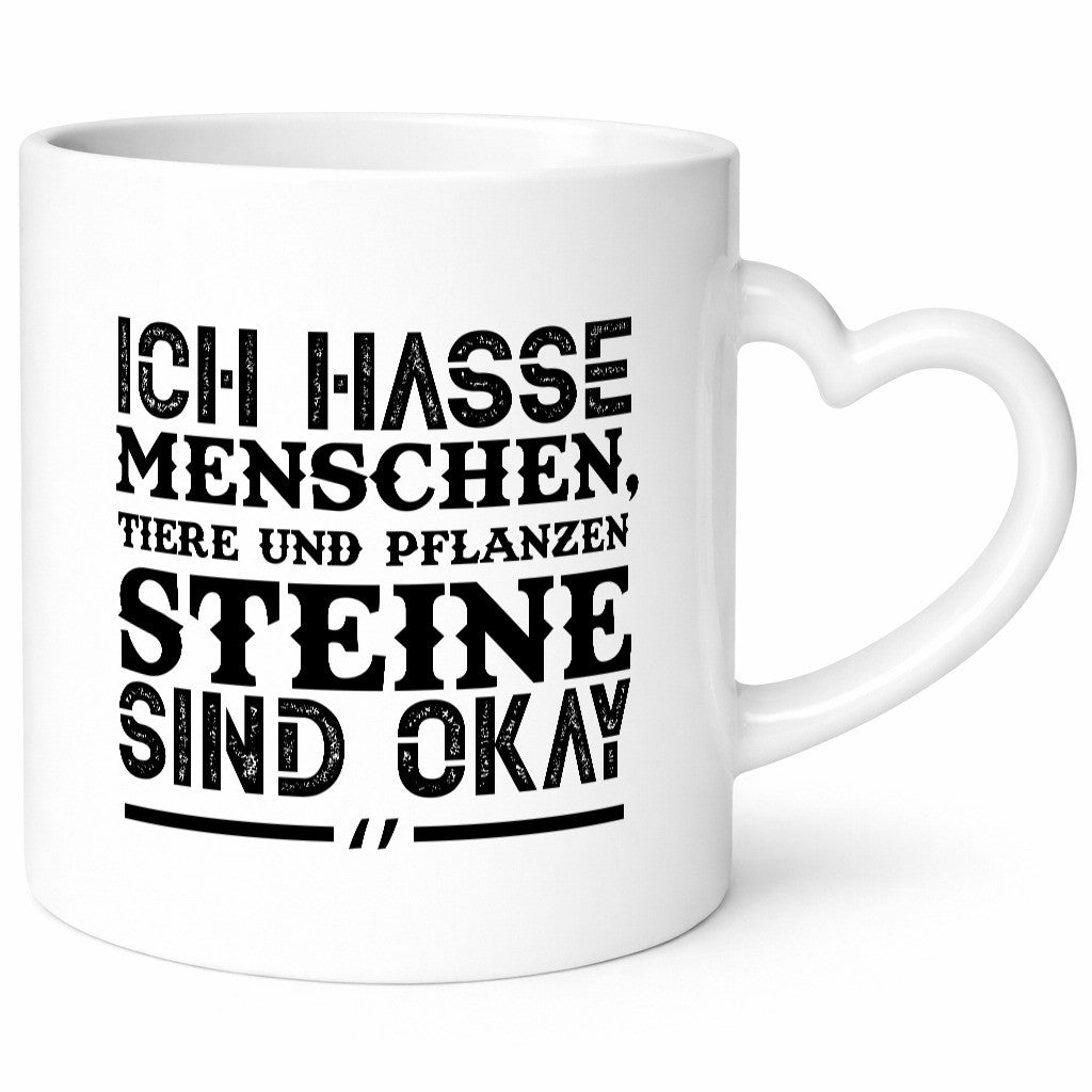 Ich hasse Menschen v3 Geschenk Humor Geschenkidee lustiger Spruch Tasse