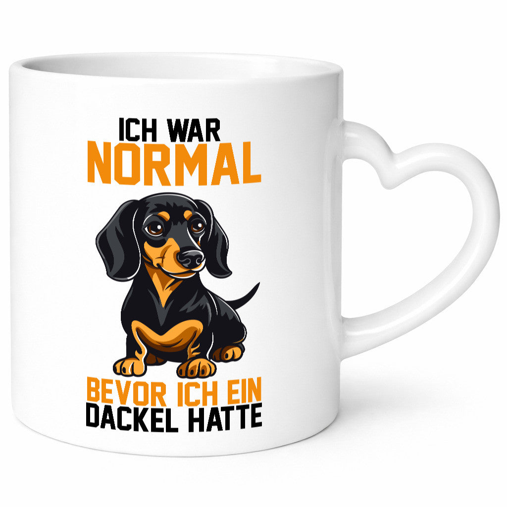 Ich war normal bevor ein Dackel hatte | Geschenkidee Humor Tasse
