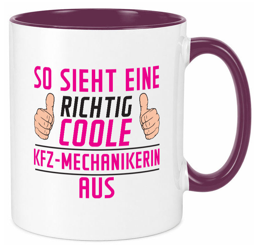 Richtig Coole KFZ-Mechanikerin | Mechaniker KFZ Humor Geschenkidee Tasse