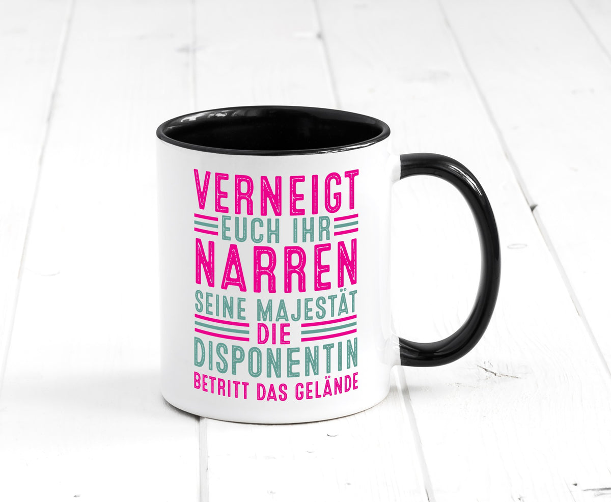 Verneigt euch: Disponentin | Zuteilerin v2 Humor Geschenkidee Tasse