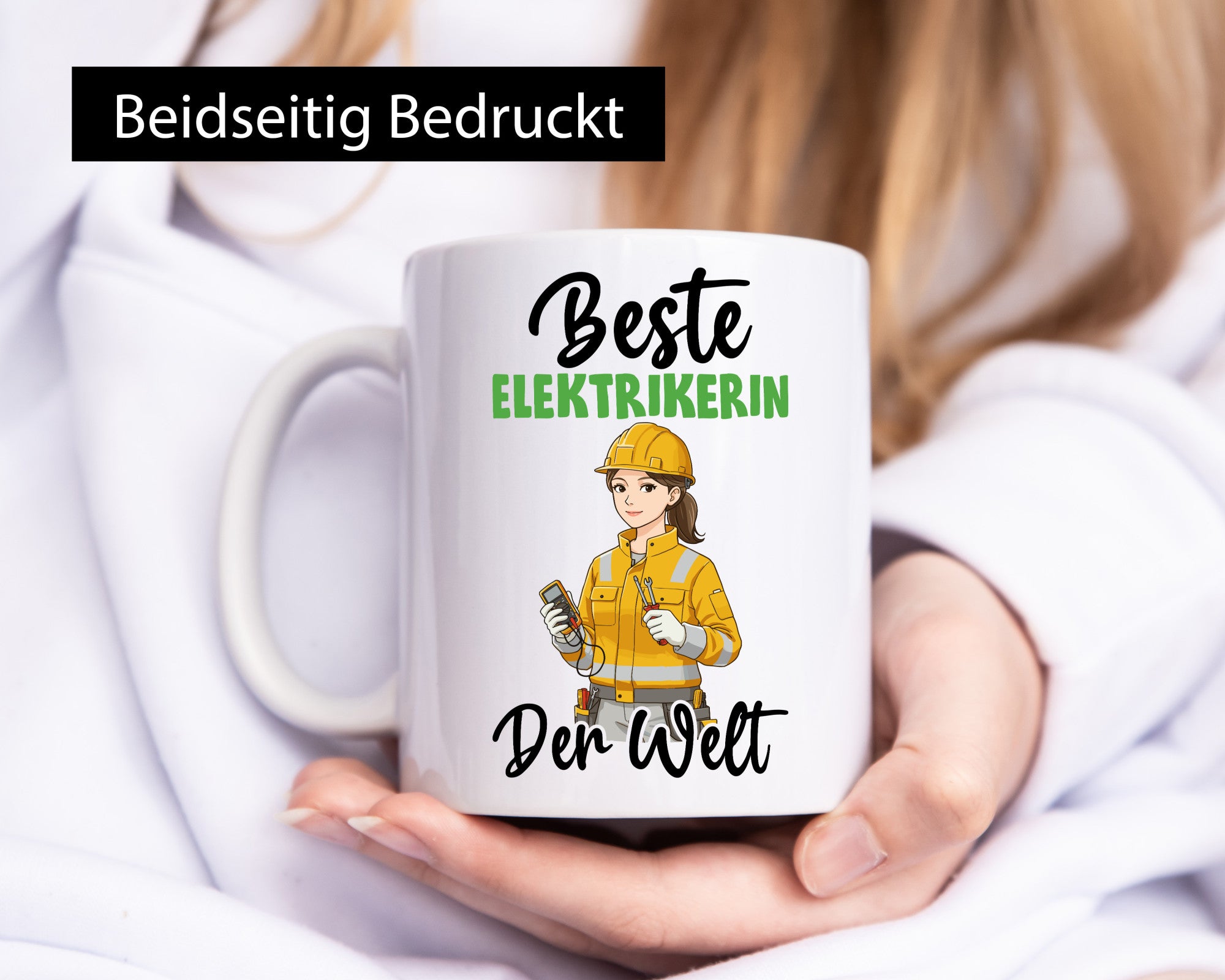 Beste Elektrikerin | Elektronikerin Elektrik v2 Humor Geschenkidee Tasse