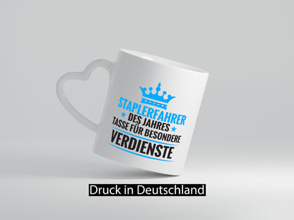 Besonderer Verdienst: Staplerfahrer | Gabelstapler Fahrer Humor Geschenkidee