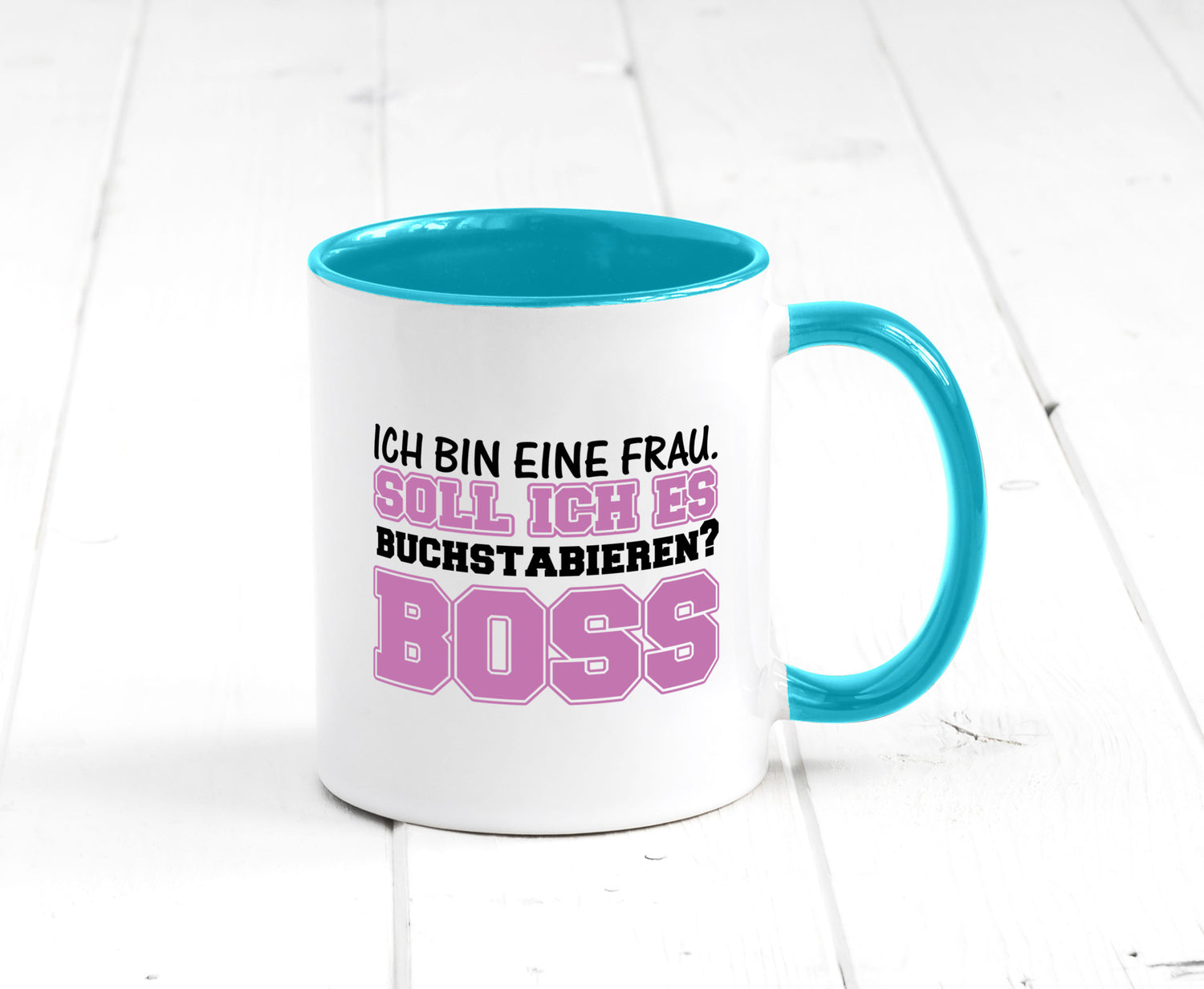 Ich bin der Boss Geschenk Humor Geschenkidee lustiger Spruch Tasse