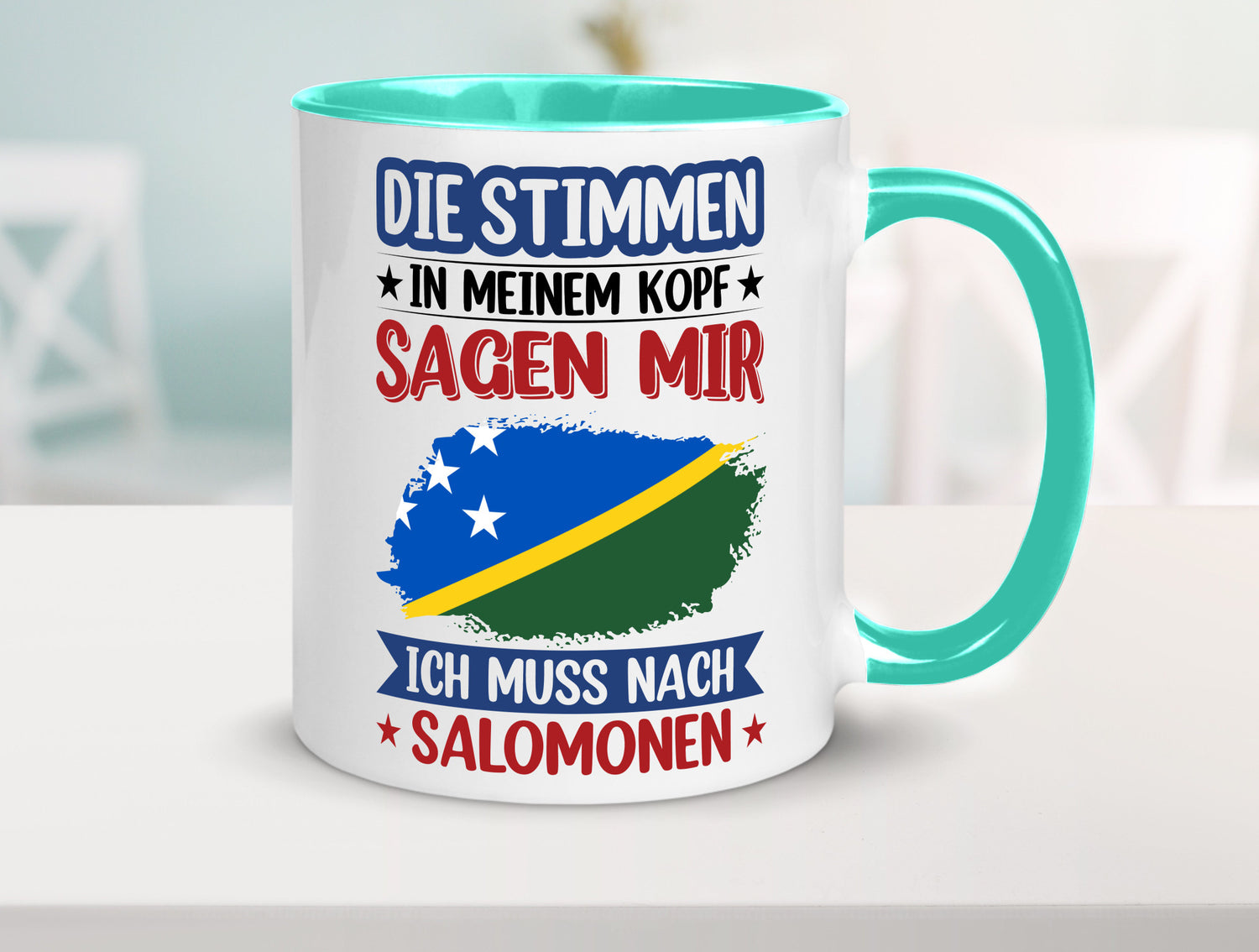 Salomonen | Urlaub Stimmen in meinem Kopf Traumland v2 Humor Geschenkidee Tasse