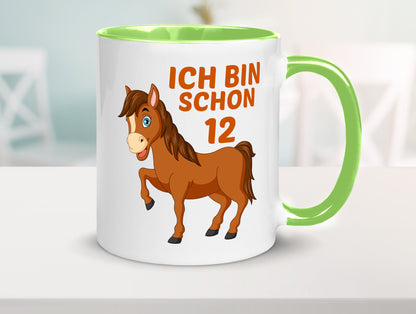 12. Geburtstag | Ich bin schon 12 Pferde Pony Geschenkidee Humor Tasse