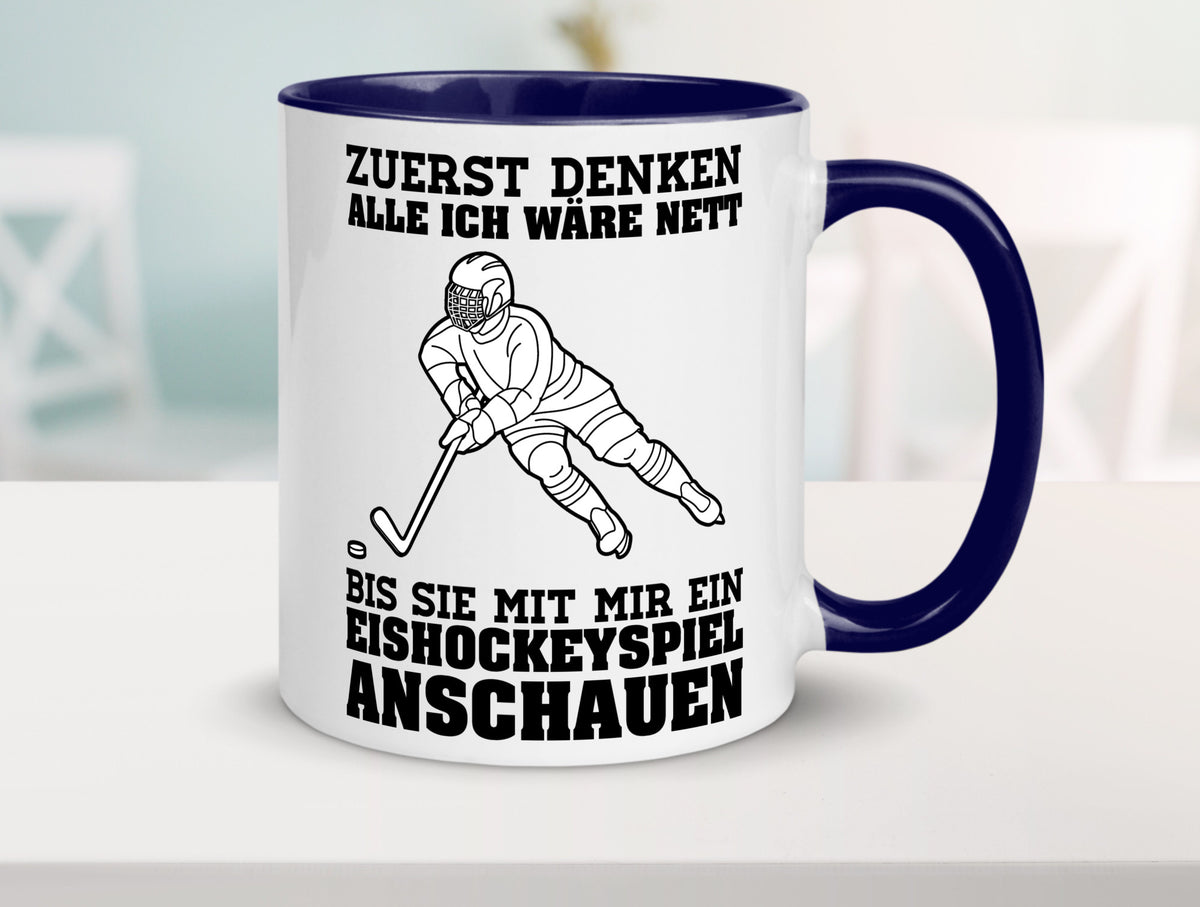 Eishockeyspiel | Eishockeyfan Tasse Eishockeyspieler Humor Geschenkidee